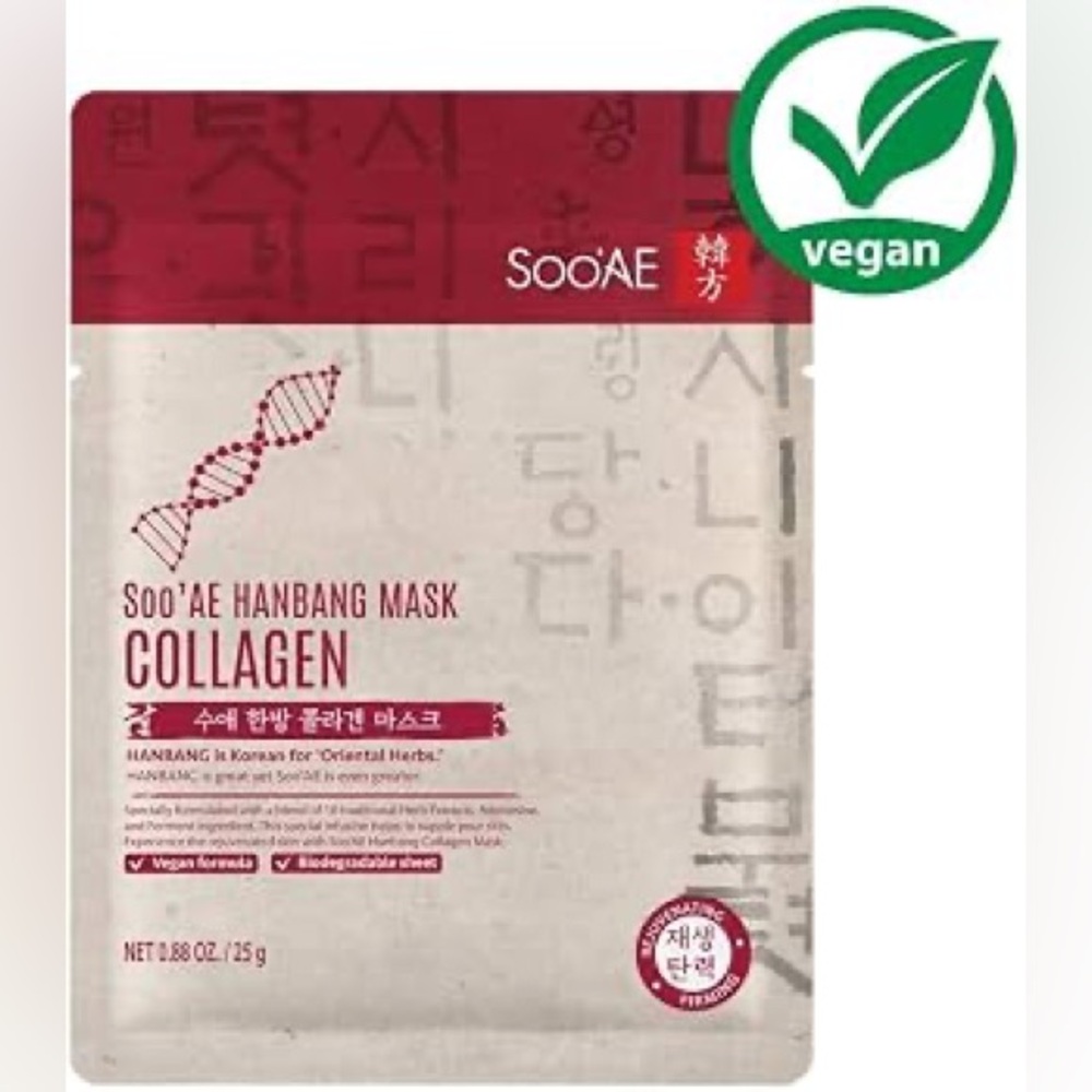🆕 Soo'AE Hanbang Mask Collagen Hyaluronic Acid & Cica one count 1ct
